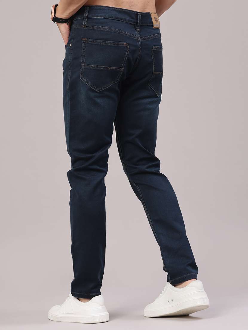 Men Washed Mid Rise Full Length Slim Fit Jeans - 22317478 -  Standard Image - 4