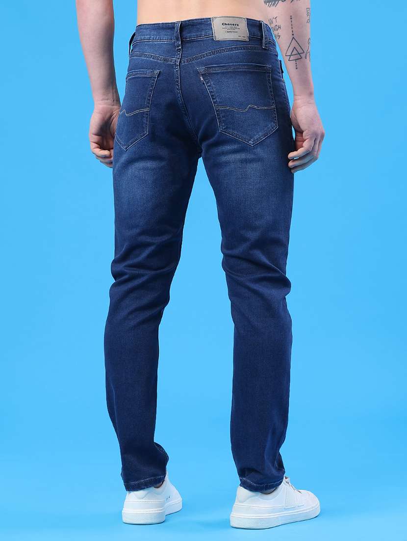 Men Washed Mid Rise Full Length Slim Fit Jeans - 22317480 -  Standard Image - 4