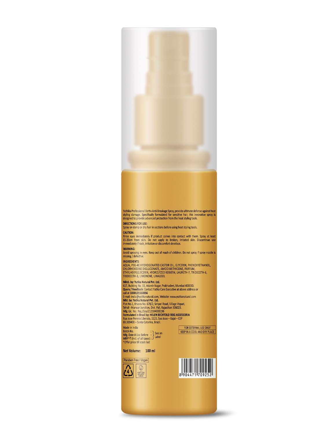 yuthika proffesional vertix spray 100ml - 22317656 -  Standard Image - 1