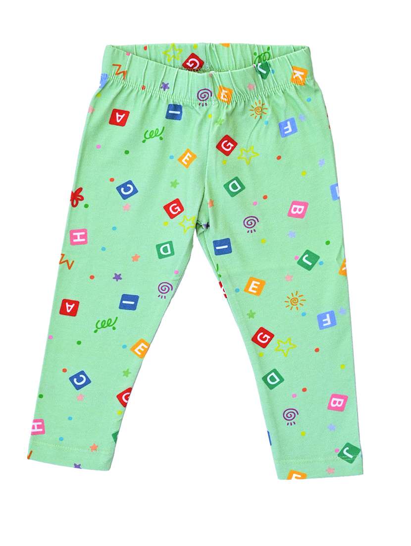 girls pack of 3 printed mid rise legging - 22317689 -  Standard Image - 1