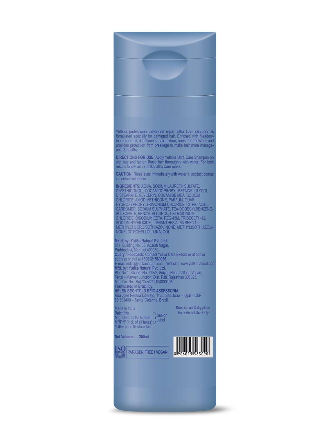 yuthika proffesional ultra shampoo 250ml - 22317718 -  Standard Image - 1