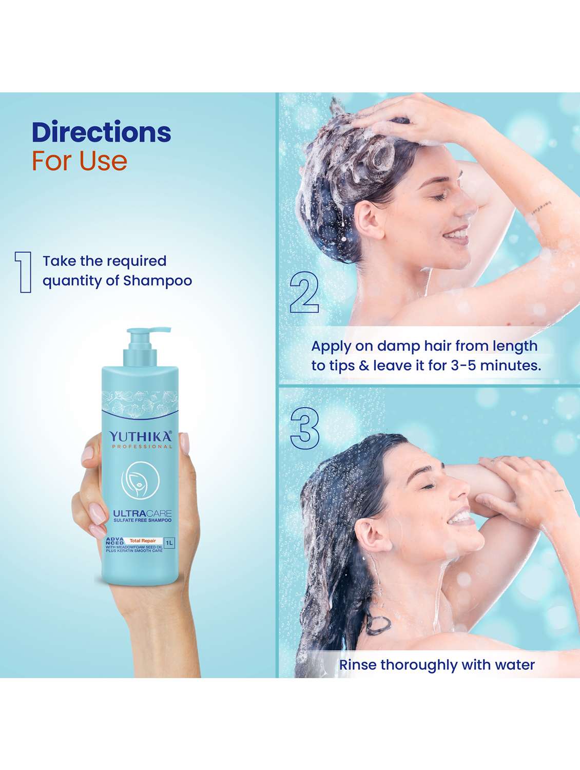 yuthika proffesional ultra sulphate free shampoo 1000ml - 22317720 -  Standard Image - 4