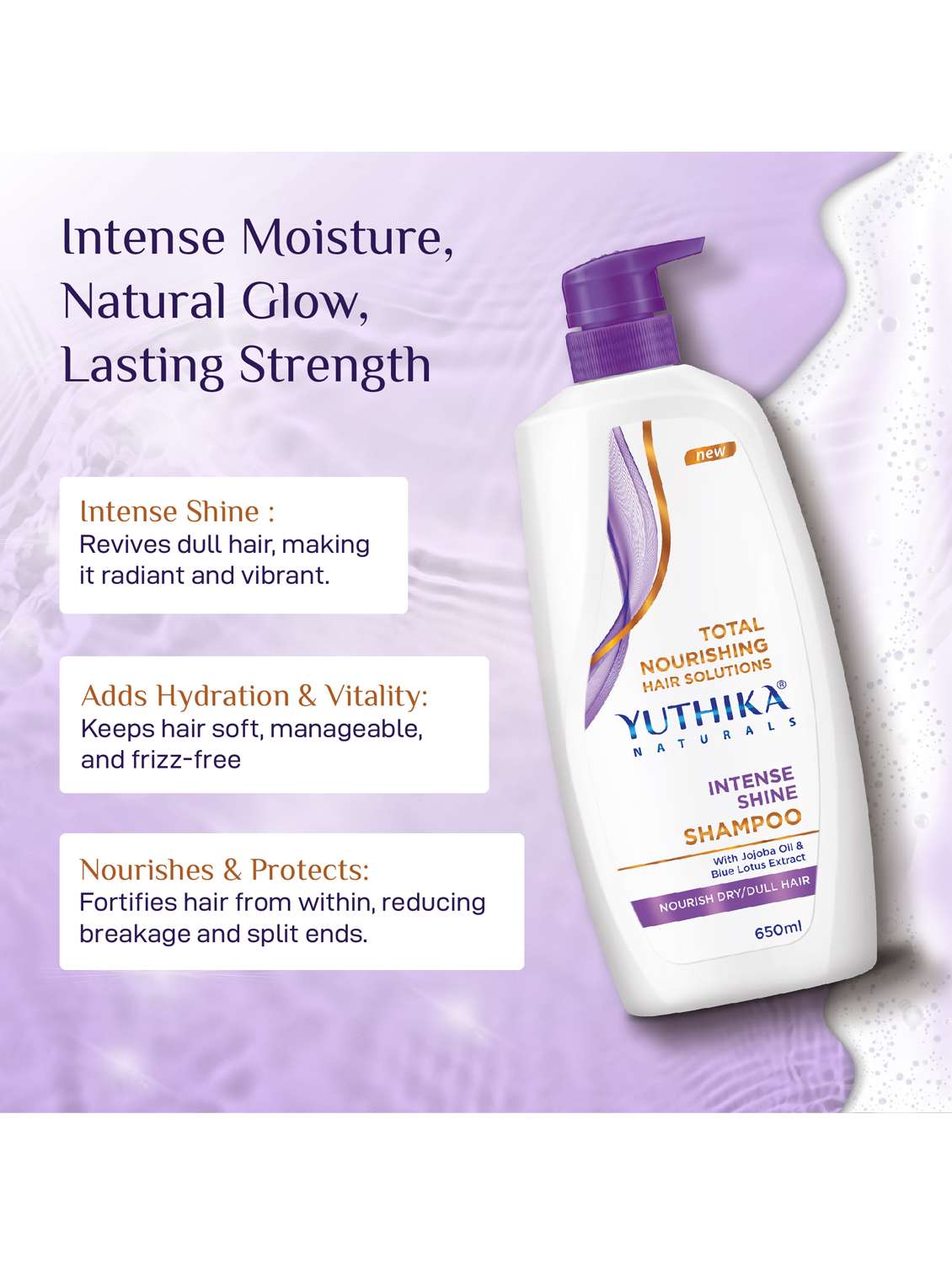 yuthika intense shine shampoo 650ml - 22317724 -  Standard Image - 4