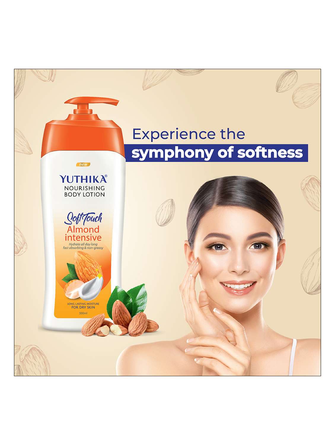 natural yuthika almond moisturizing body lotion - 22317725 -  Standard Image - 4