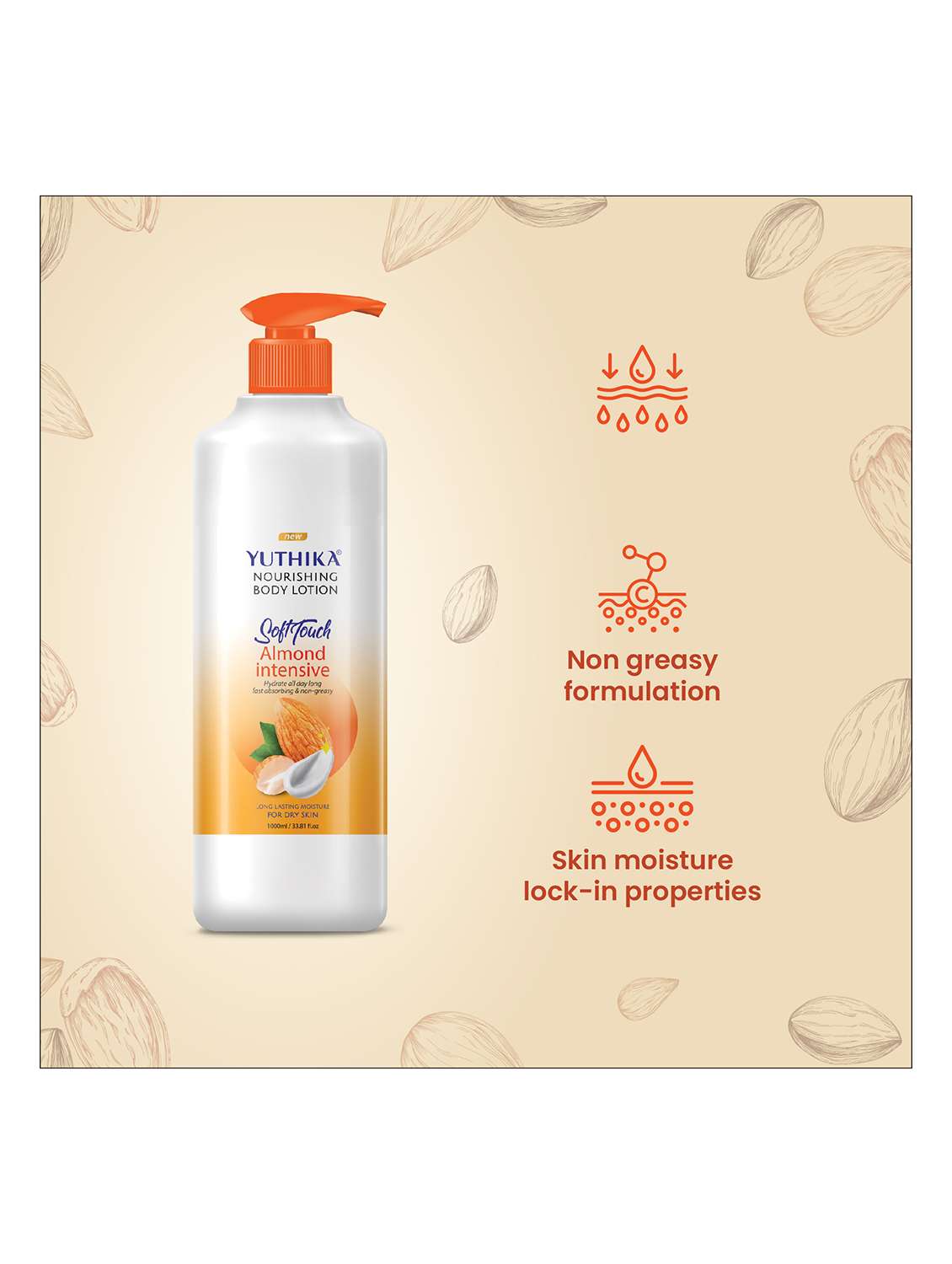 yuthika nourishing body lotion almond - 22317730 -  Standard Image - 4