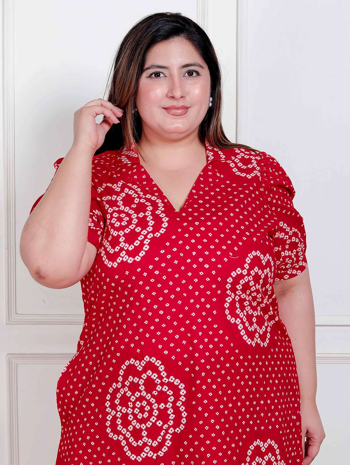 women plus size printed puff sleeve a-line dress - 22317767 -  Standard Image - 4