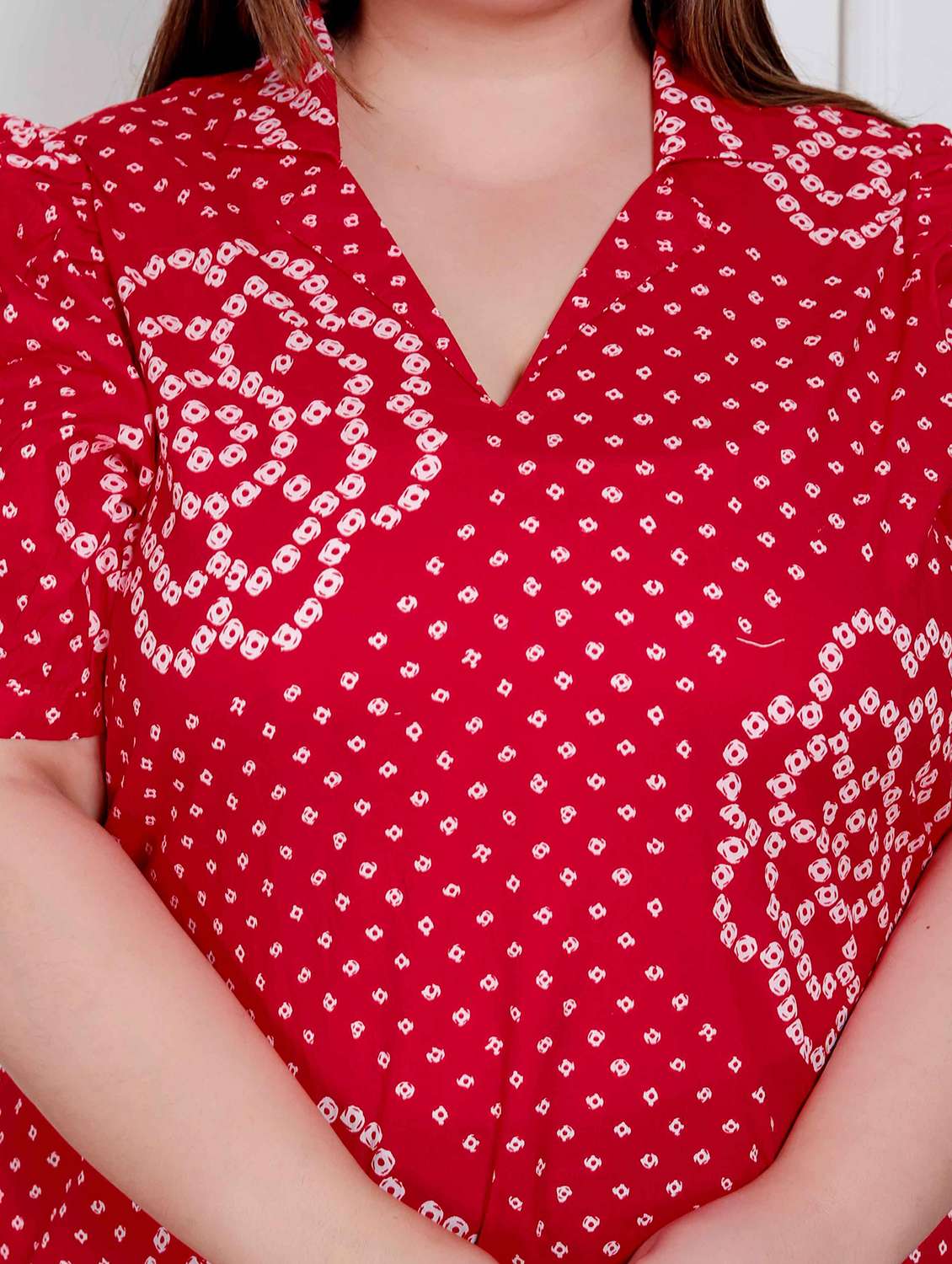 women plus size printed puff sleeve a-line dress - 22317767 -  Standard Image - 6