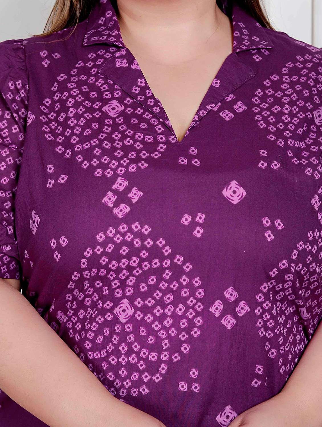 women plus size printed puff sleeve dress - 22317769 -  Standard Image - 4