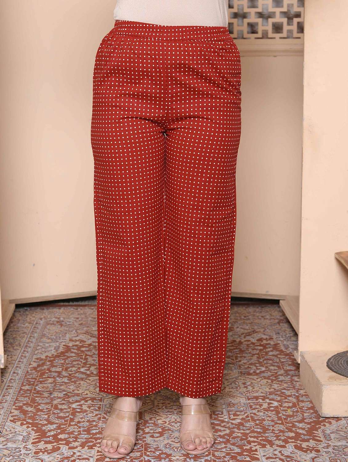 women printed three quarter sleeve kurta palazzo set - 22317810 -  Standard Image - 4