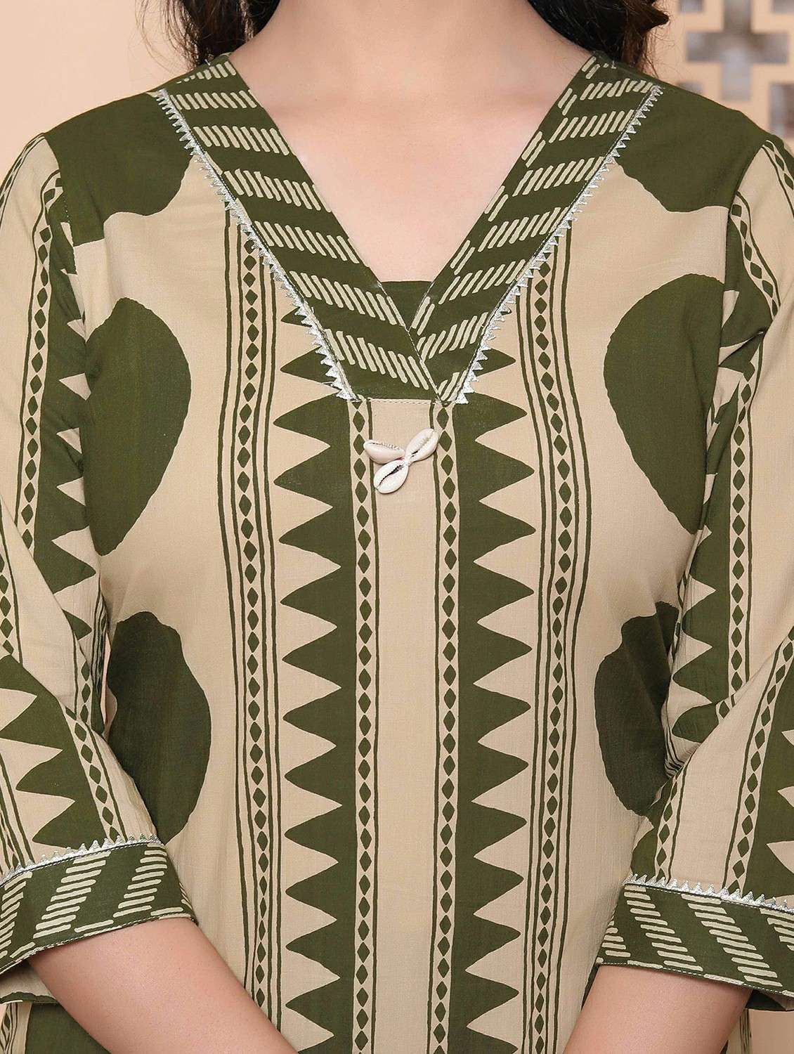 women printed three quarter sleeve kurta pant with dupatta set - 22317819 -  Standard Image - 4