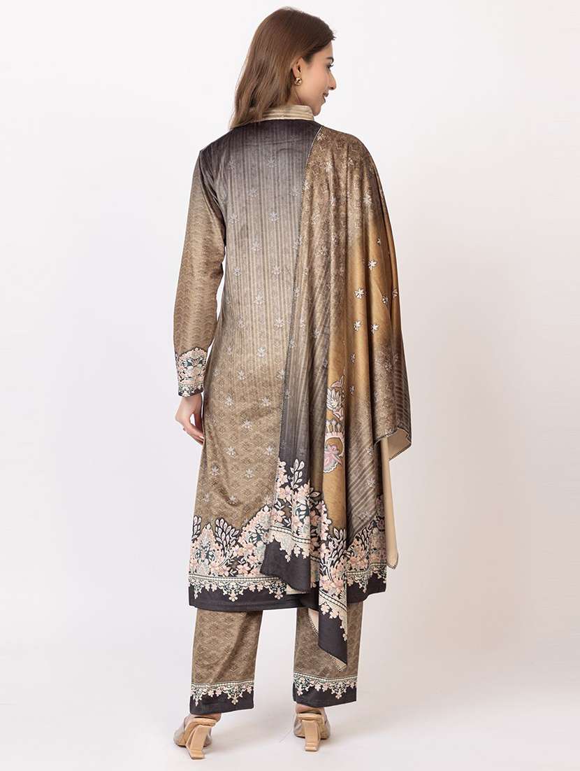 women printed long sleeve kurta pant with dupatta set - 22318100 -  Standard Image - 4