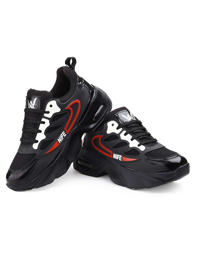 men black lace up sport shoe - 22318554 -  Standard Image - 1