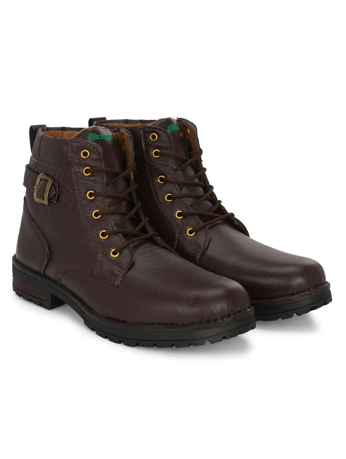 men brown lace up boot - 22318566 -  Standard Image - 1