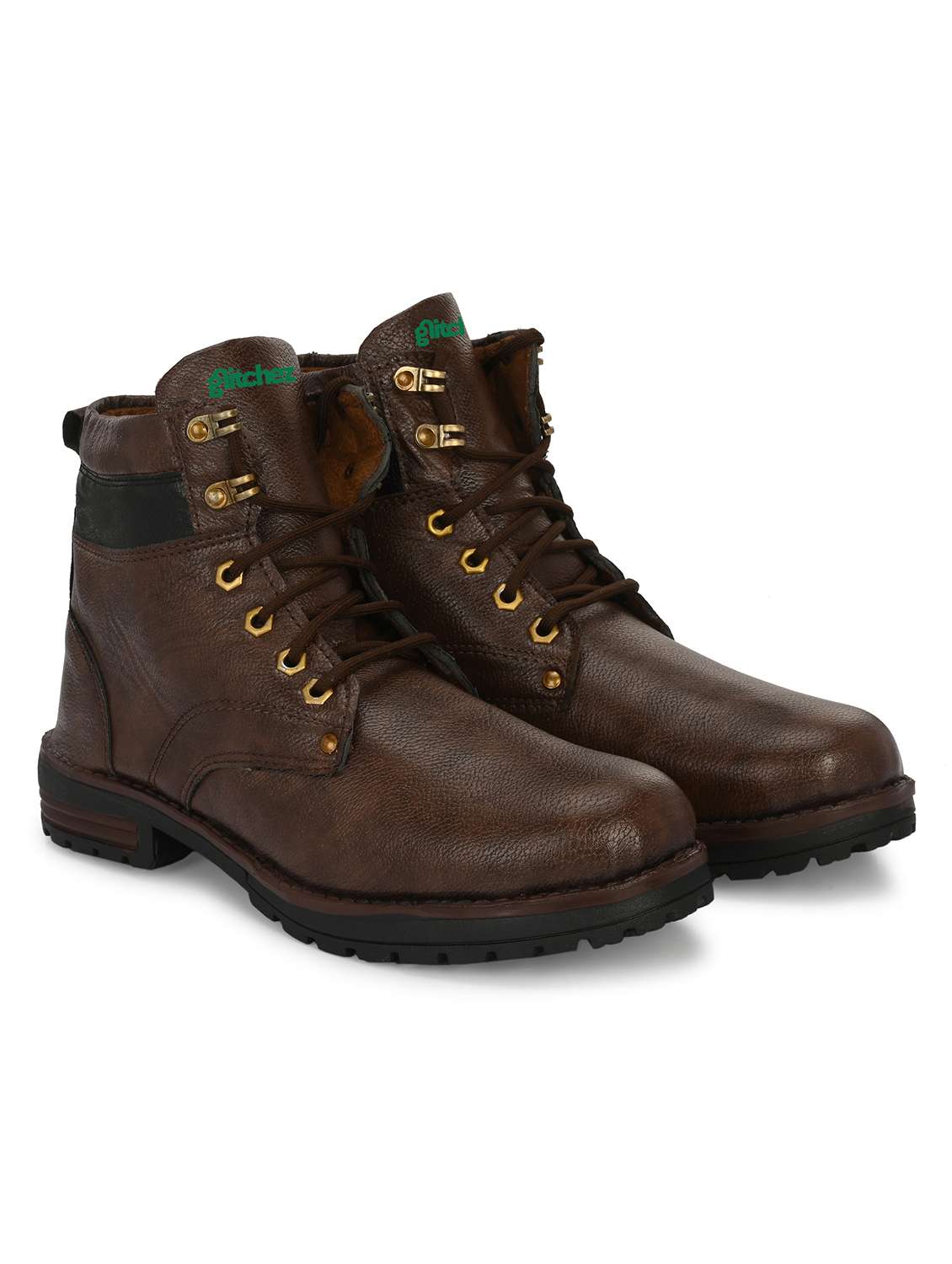 men brown lace up boot - 22318569 -  Standard Image - 1
