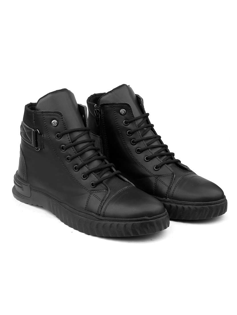 men black lace up boot - 22318574 -  Standard Image - 1