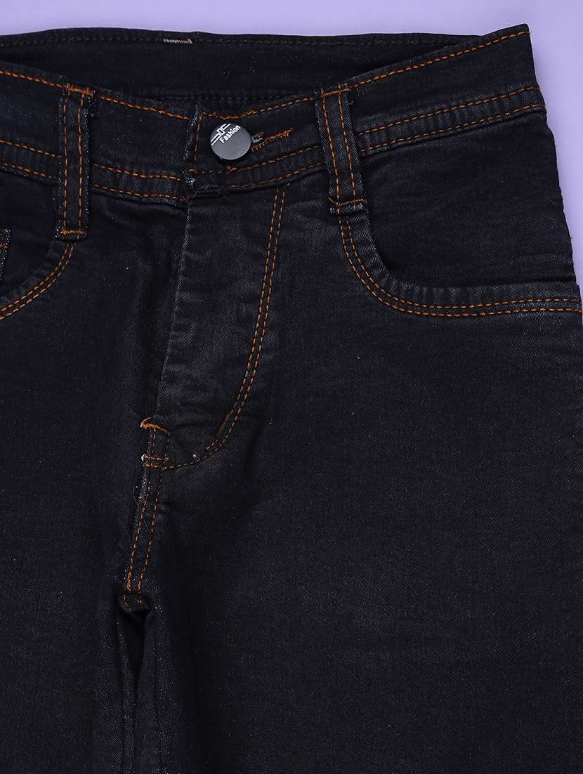 black poly cotton plain jean - 22318882 -  Standard Image - 4