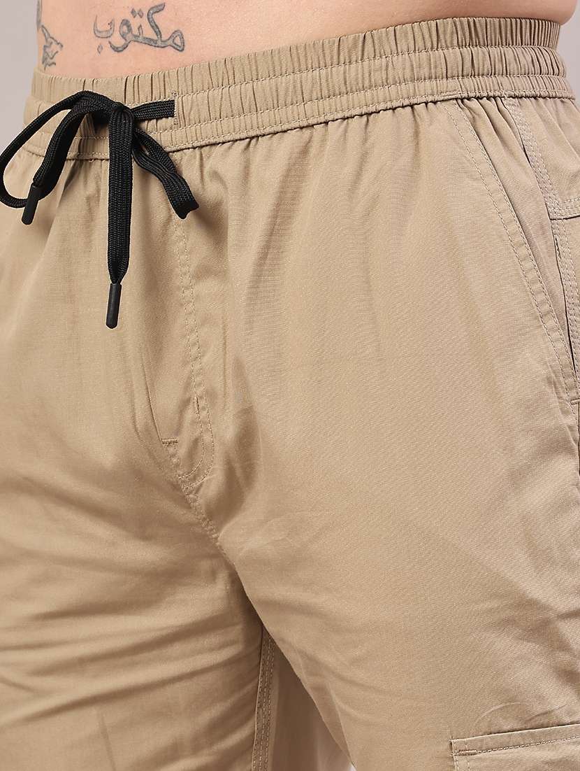 men solid mid rise regular fit cargo  - 22319005 -  Standard Image - 1