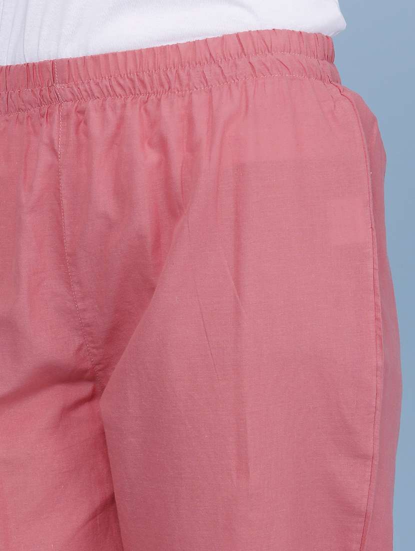 Women Solid Mid Rise Tapered Pant - 22319020 -  Standard Image - 1