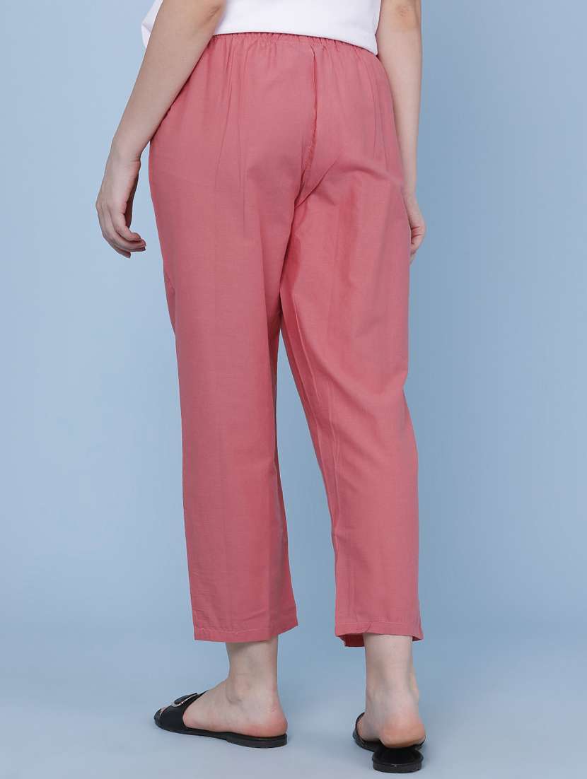 Women Solid Mid Rise Tapered Pant - 22319020 -  Standard Image - 4