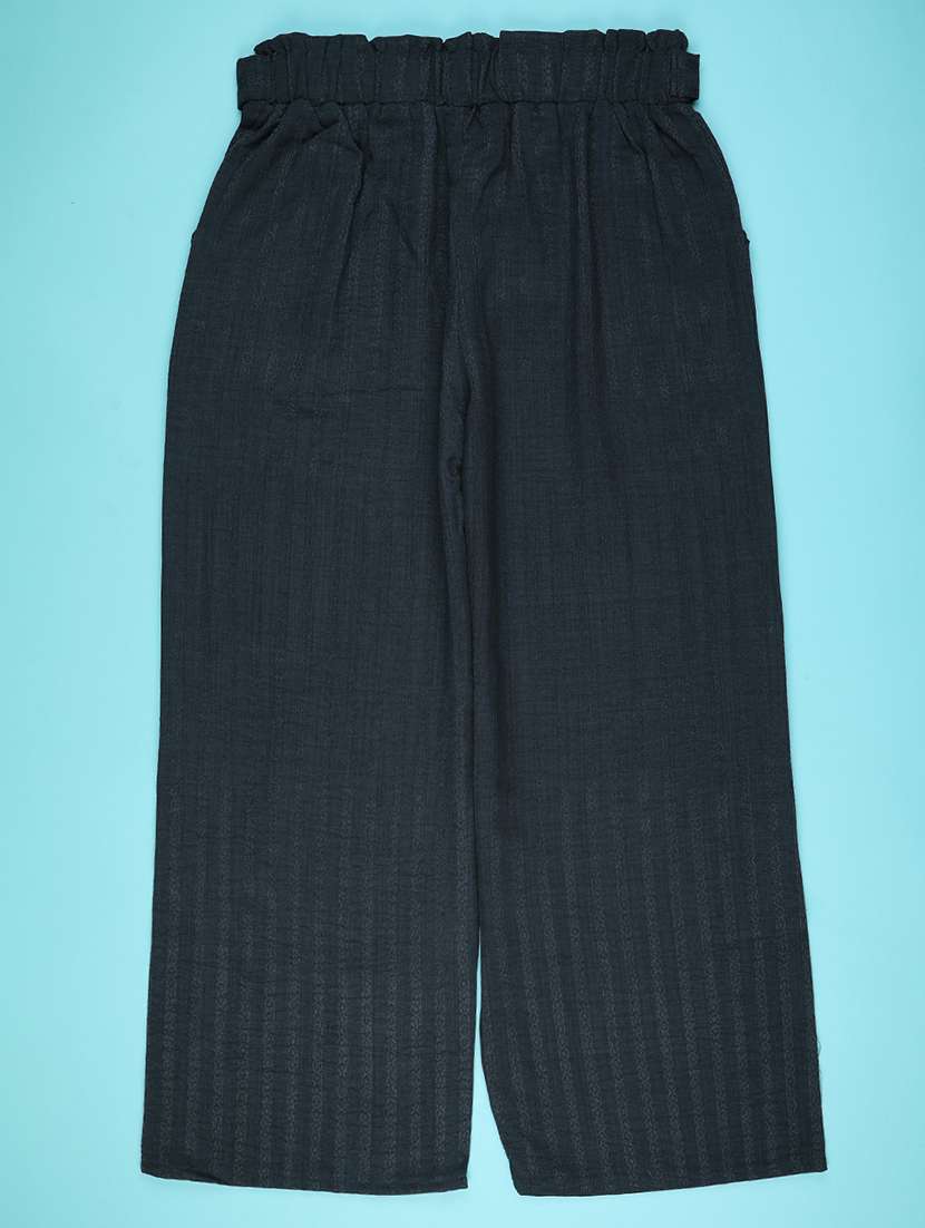 girls solid mid rise straight palazzo - 22319038 -  Standard Image - 1