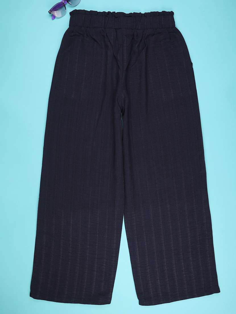 girls solid mid rise straight palazzo - 22319039 -  Standard Image - 1