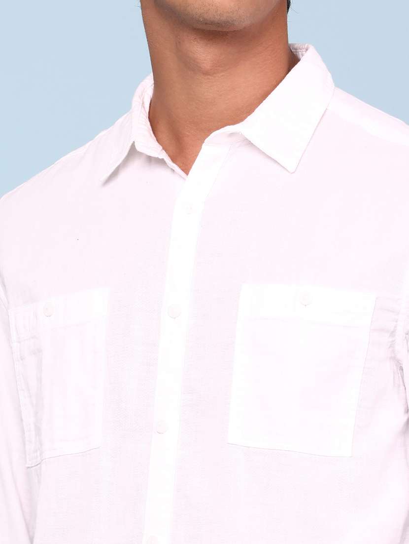 men solid long sleeves casual shirt - 22319150 -  Standard Image - 1