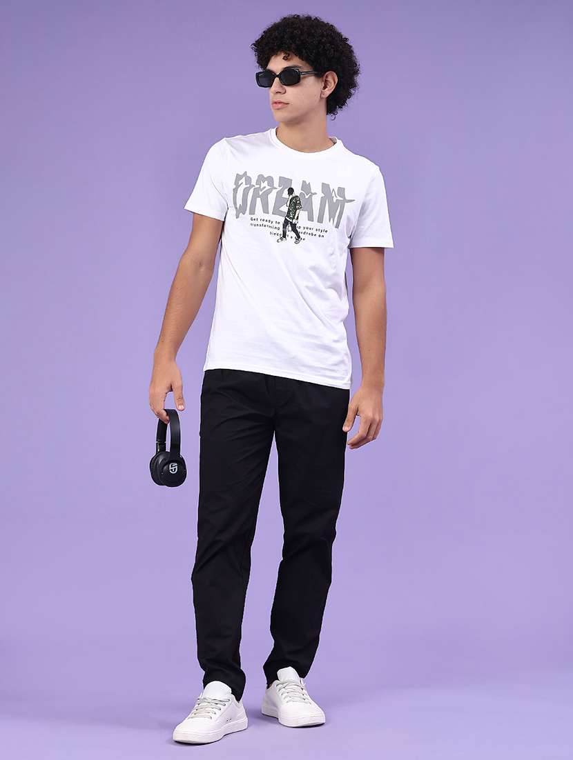 men solid mid rise chinos casual trouser - 22319165 -  Standard Image - 4