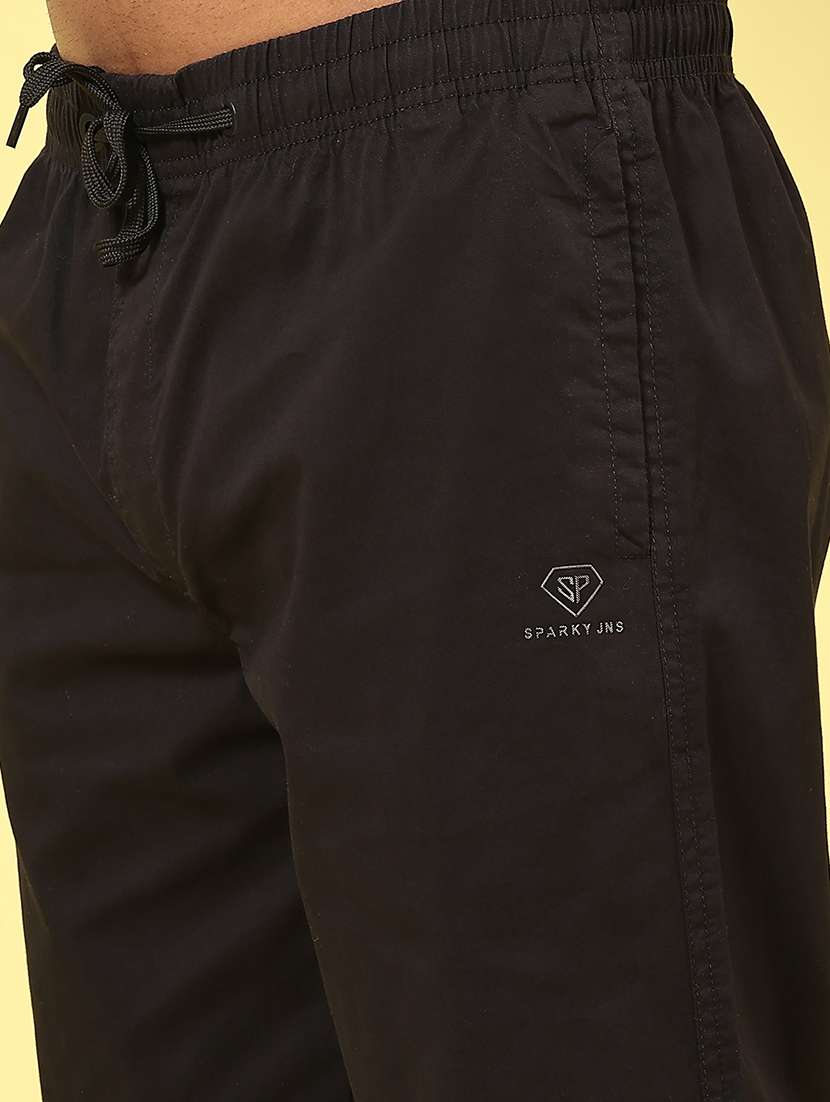 Black Cotton Chinos Casual Trousers - 22319175 -  Standard Image - 1