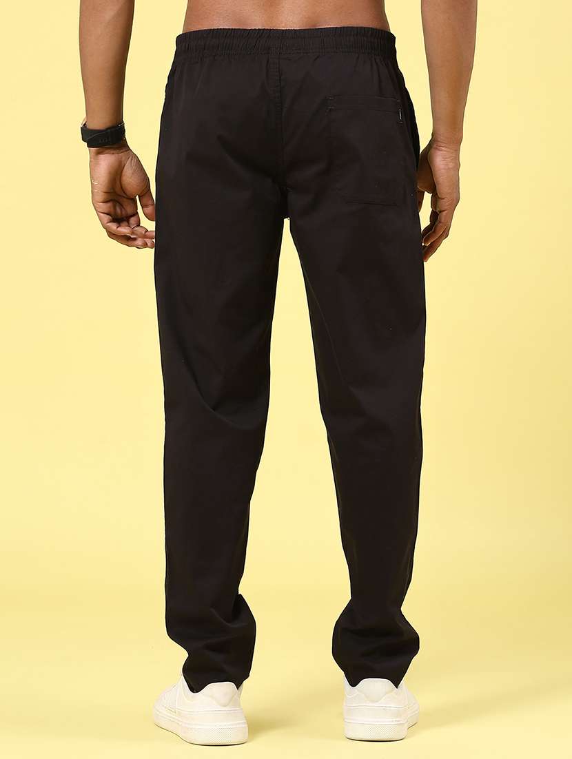 Black Cotton Chinos Casual Trousers - 22319175 -  Standard Image - 4