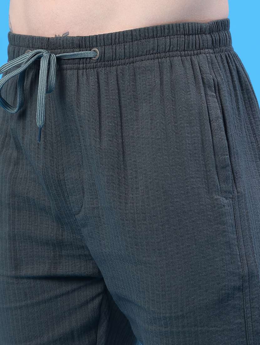 men self design mid rise regular fit casual trouser - 22319183 -  Standard Image - 1