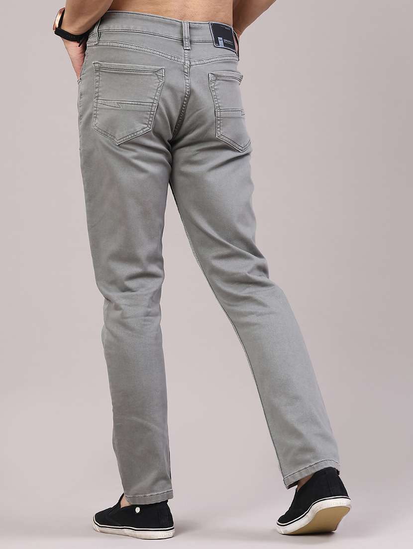 men plain mid rise full length jeans - 22319185 -  Standard Image - 4