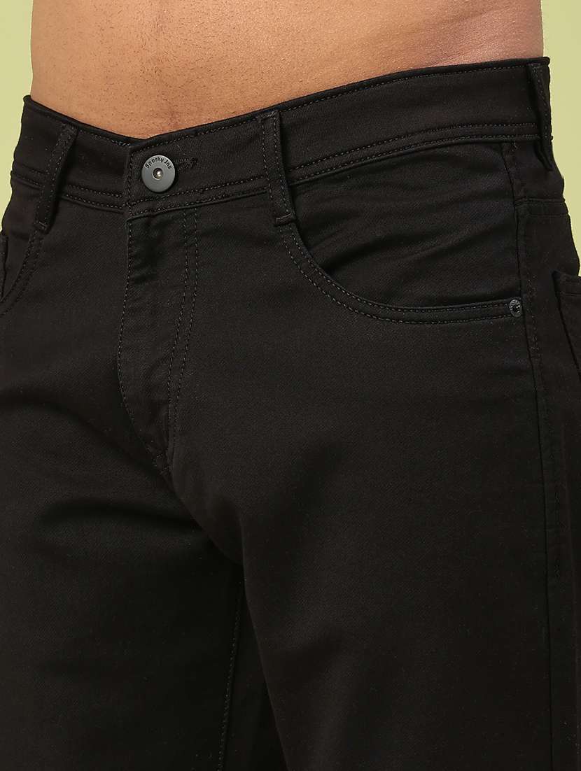 men plain mid rise full length jeans - 22319188 -  Standard Image - 1