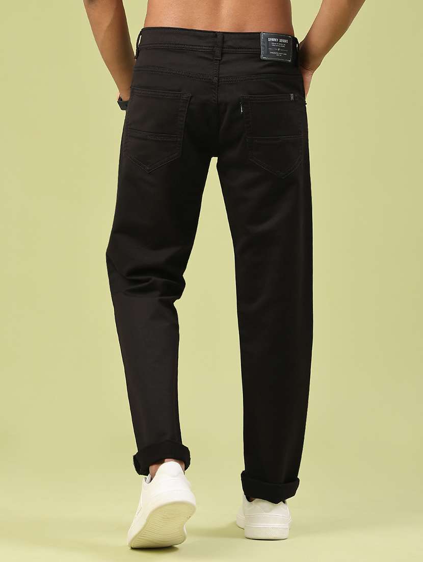 men plain mid rise full length jeans - 22319188 -  Standard Image - 4