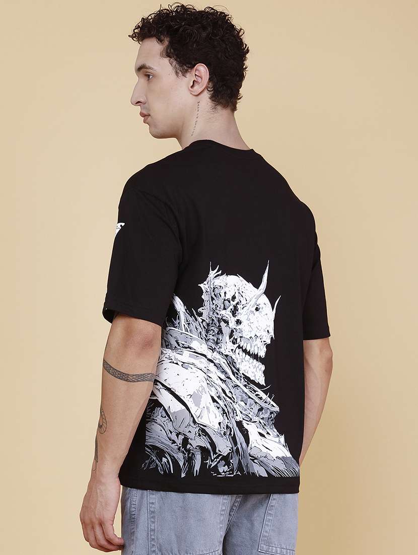 men printed round neck oversized t-shirt - 22319198 -  Standard Image - 4