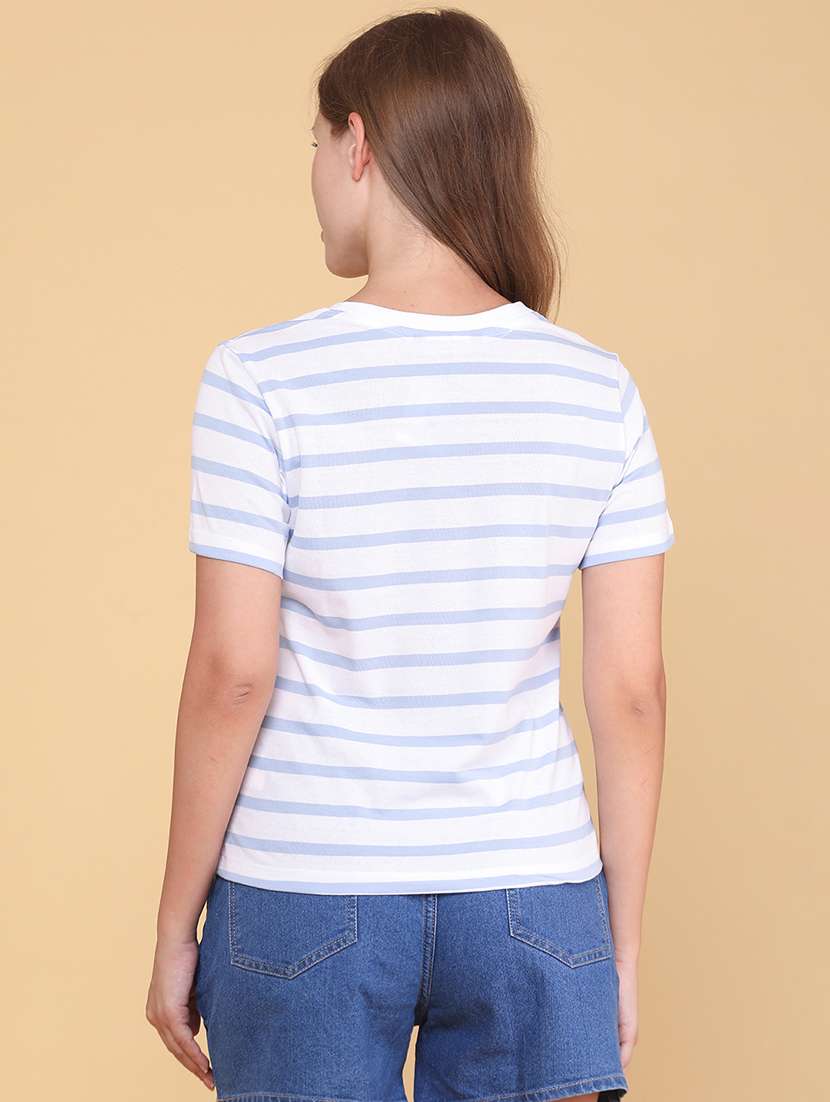 Women Printed Round Neck Regular Fit T-shirt - 22319216 -  Standard Image - 4