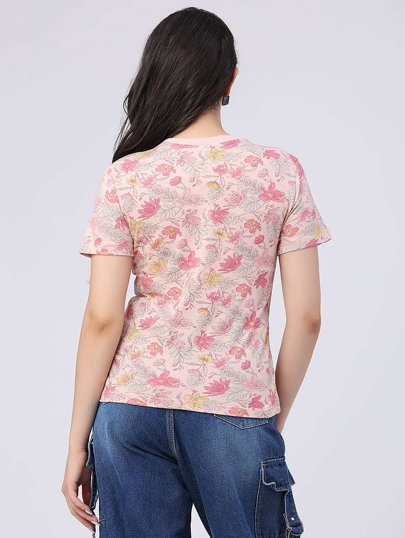 women printed round neck t-shirt - 22319218 -  Standard Image - 4