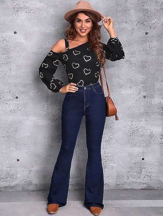 Women Plain High Rise Bootcut Jeans - 22319258 -  Standard Image - 4