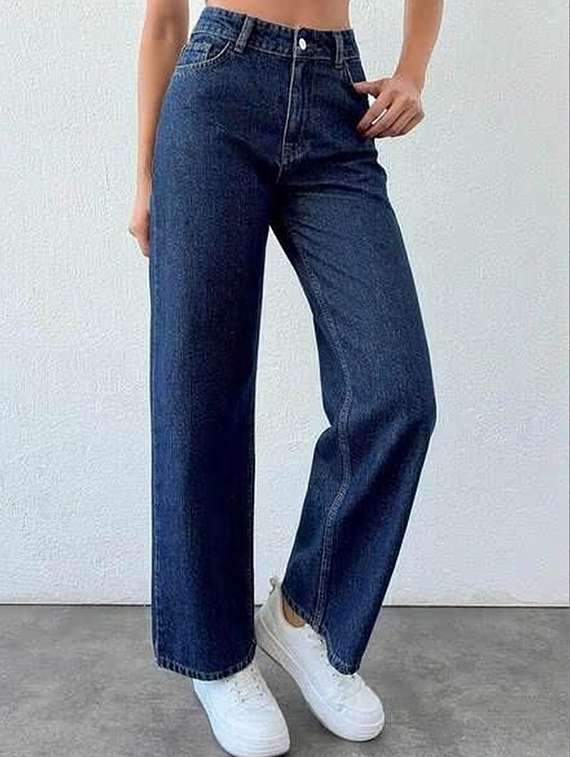 Women Solid High Rise Straight Jeans - 22319308 -  Standard Image - 1