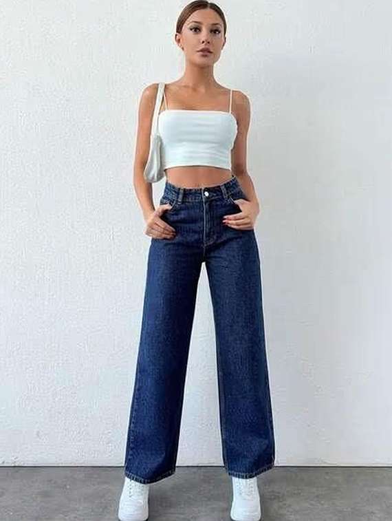 Women Solid High Rise Straight Jeans - 22319308 -  Standard Image - 4