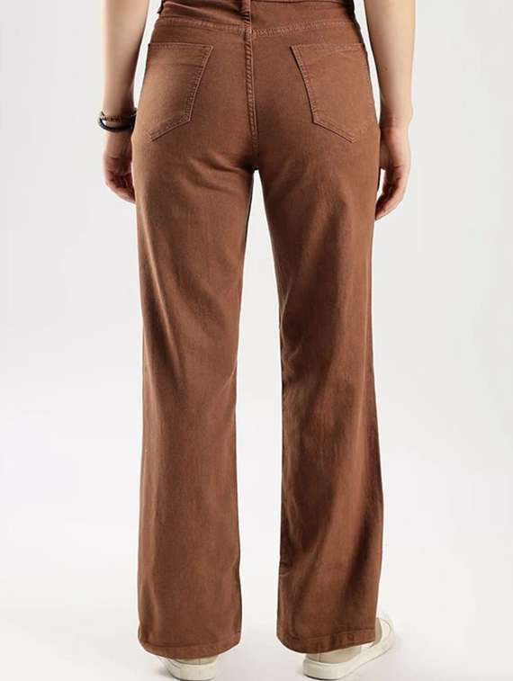 women solid high rise straight jeans - 22319319 -  Standard Image - 1