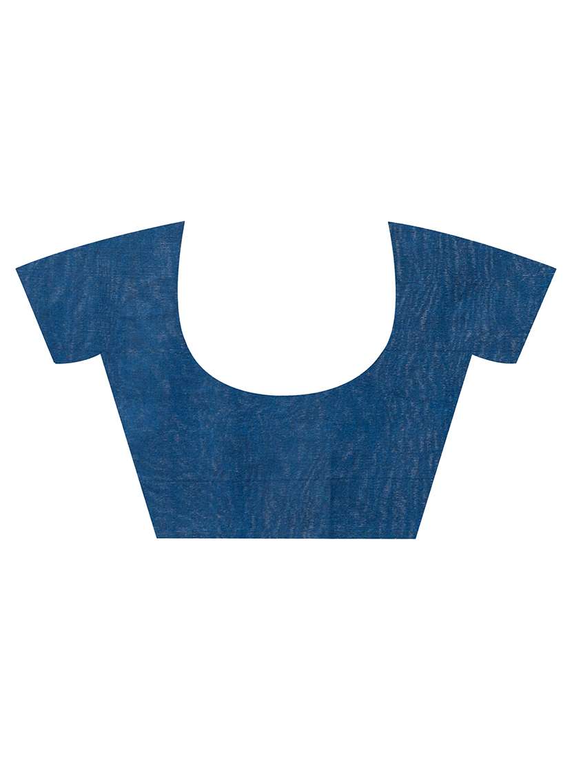 women solid with work handloom saree with blouse - 22319598 -  Standard Image - 1