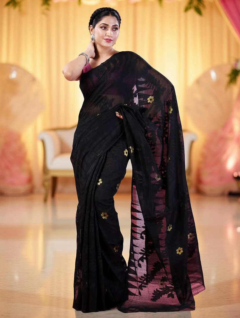 women self design jamdani saree - 22319599 -  Standard Image - 1