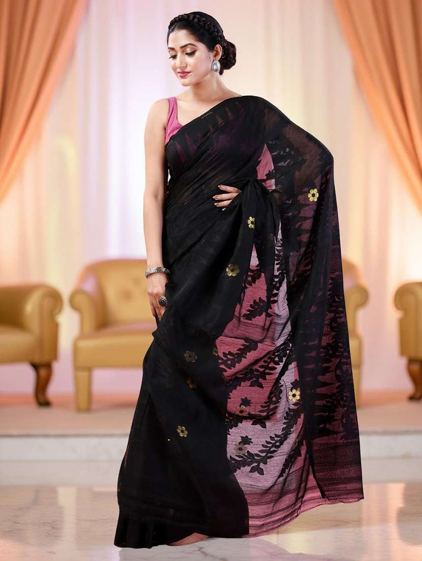 women self design jamdani saree - 22319599 -  Standard Image - 4