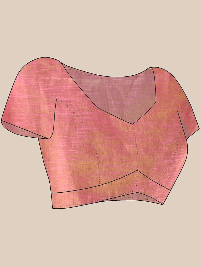 women solid plain saree with blouse - 22319606 -  Standard Image - 4