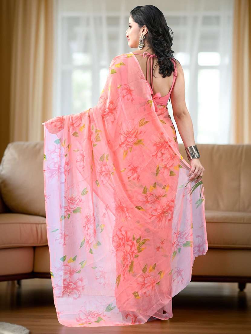 women floral printed saree - 22319625 -  Standard Image - 4