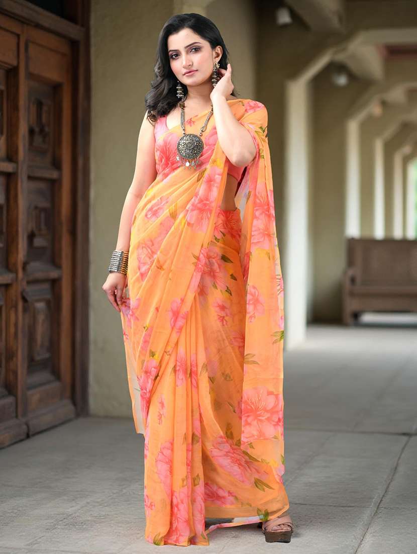 women floral printed saree - 22319626 -  Standard Image - 1