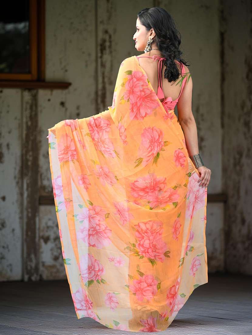 women floral printed saree - 22319626 -  Standard Image - 4
