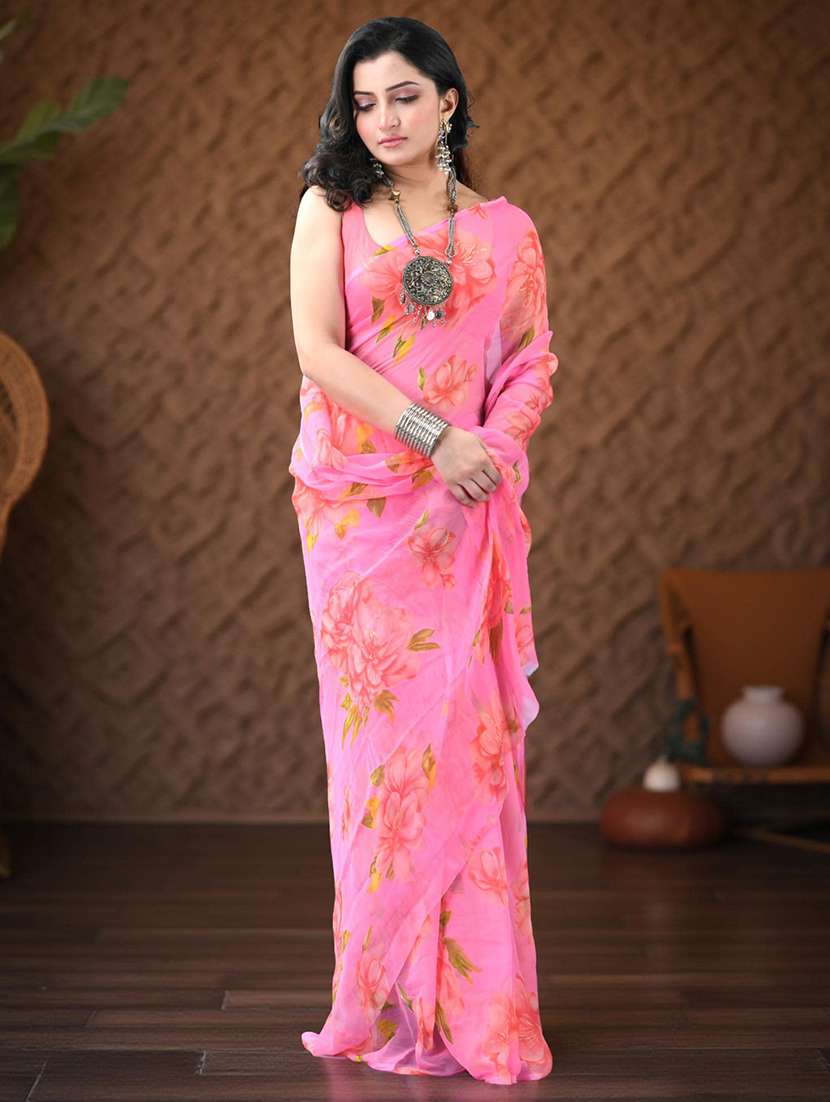 women floral printed saree - 22319627 -  Standard Image - 1