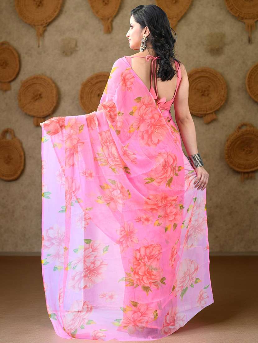 women floral printed saree - 22319627 -  Standard Image - 4