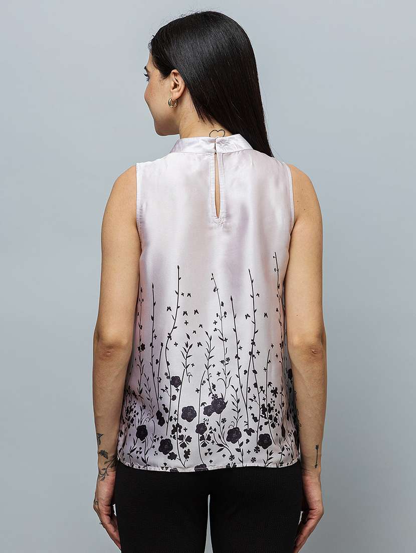 women printed sleeveless a-line top - 22319654 -  Standard Image - 6